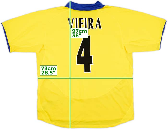 2003-05 Arsenal Away Shirt Vieira #4 (XXL)
