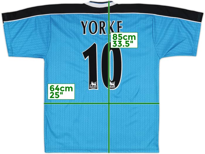 1998-99 Aston Villa Away Shirt Yorke #10 (XL)
