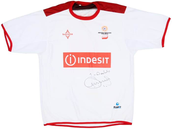 2003-04 Poland Beach Soccer Signed Home Shirt #99 - 8/10 - (XL)