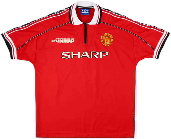 1998-00 Manchester United Home Shirt Beckham #7 - 8/10 - (XL)