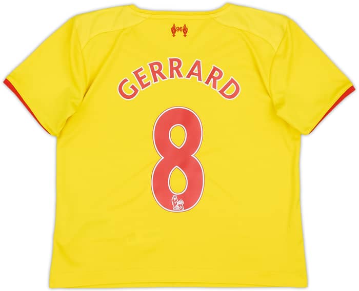 2014-15 Liverpool Away Shirt Gerrard #8 - 9/10 - (4-5 Years)