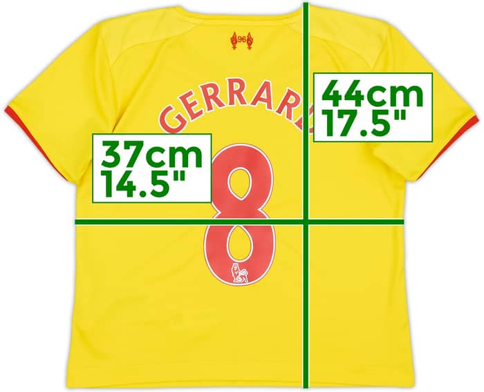 2014-15 Liverpool Away Shirt Gerrard #8 - 9/10 - (4-5 Years)