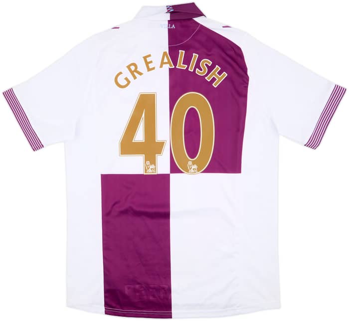 2013-14 Aston Villa Away Shirt Grealish #40 (XL)