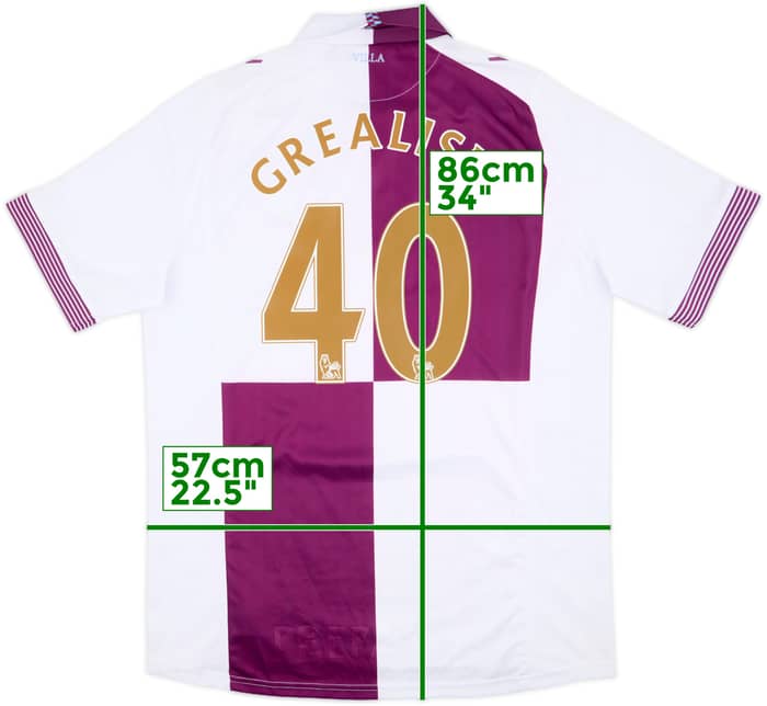 2013-14 Aston Villa Away Shirt Grealish #40 (XL)