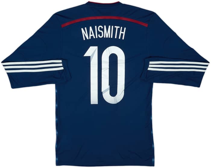 2014-15 Scotland Player Issue Home L/S Shirt Naismith #10 (S)