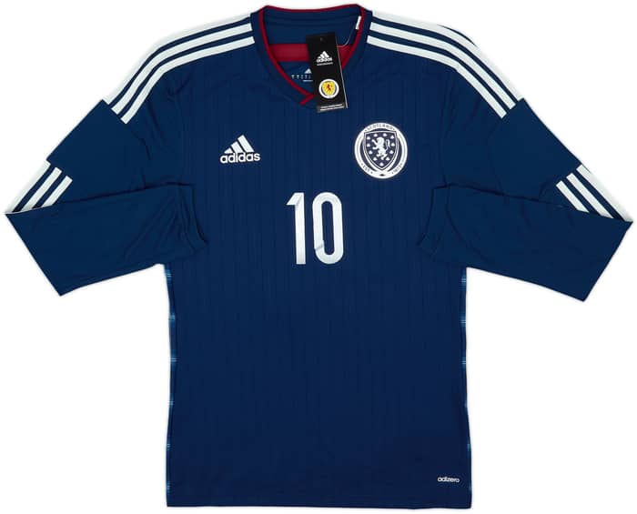 2014-15 Scotland Player Issue Home L/S Shirt Naismith #10 (S)