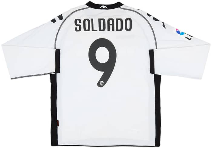 2009-10 Valencia Home L/S Shirt Soldado #9 - 9/10 - (XL)