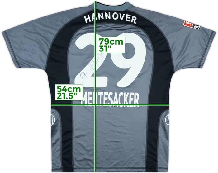 2003-04 Hannover Match Issue Signed Third Shirt Mertesacker #29