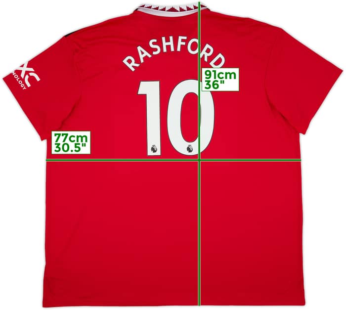 2022-23 Manchester United Home Shirt Rashford #10 - 10/10 - (4XL)