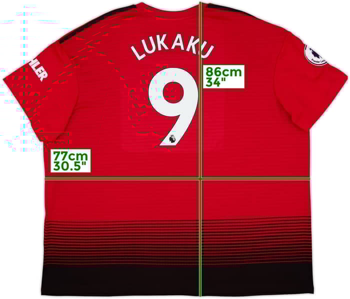 2018-19 Manchester United Home Shirt Lukaku #9 - 10/10 - (4XL)