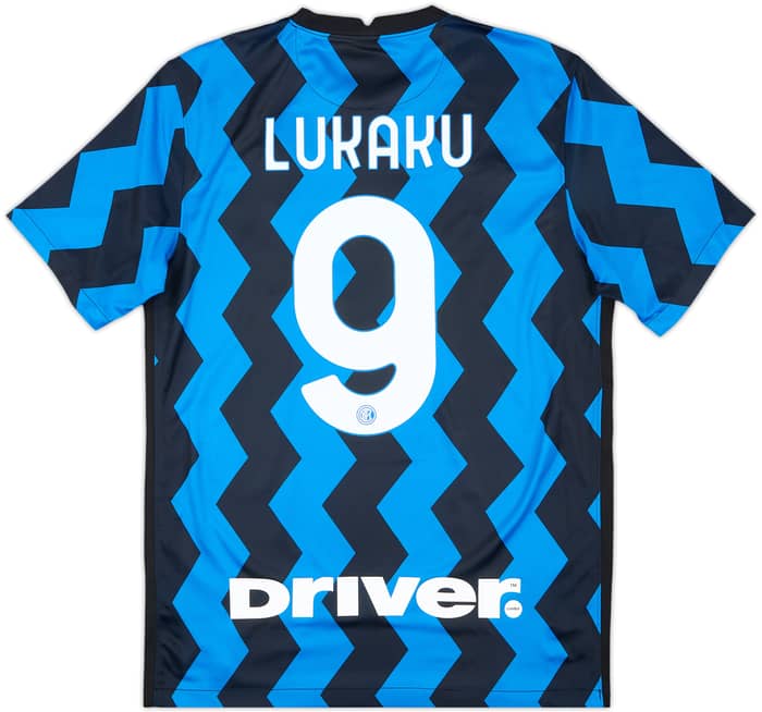 2020-21 Inter Milan Home Shirt Lukaku #9 - 9/10 - (M)