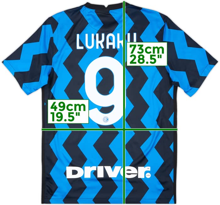 2020-21 Inter Milan Home Shirt Lukaku #9 - 9/10 - (M)