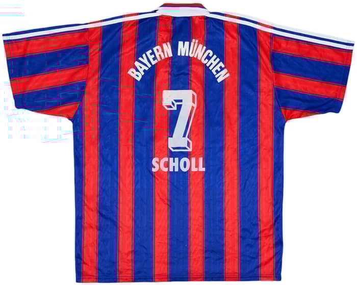 1995-97 Bayern Munich Home Shirt Scholl #7 - 6/10 - (XL)