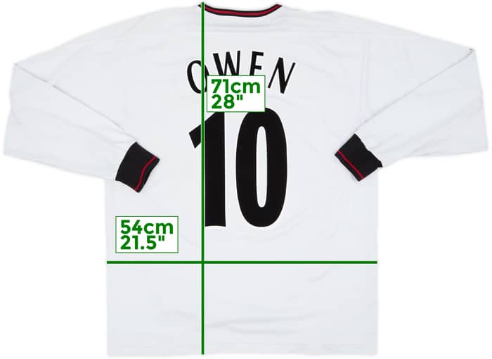 2003-04 Liverpool Away L/S Shirt Owen #10 - 6/10 - (L)