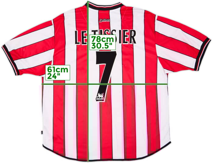 2001-03 Southampton Home Shirt Le Tissier #7 - 7/10 - (XL)