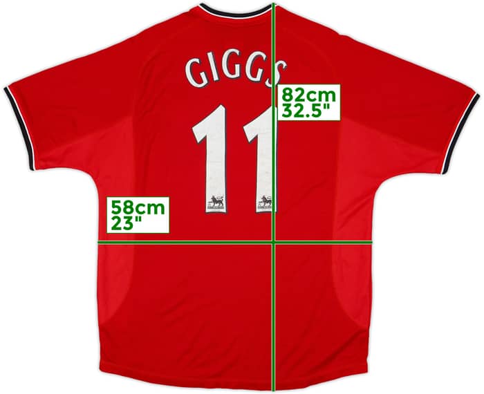 2000-02 Manchester United Home Shirt Giggs #11 - 6/10 - (L)