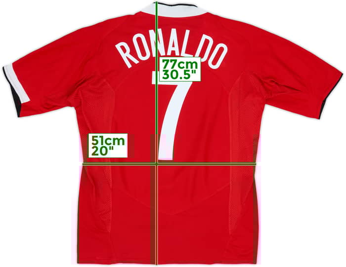 2004-06 Manchester United Home Shirt Ronaldo #7 - 8/10 - (L)