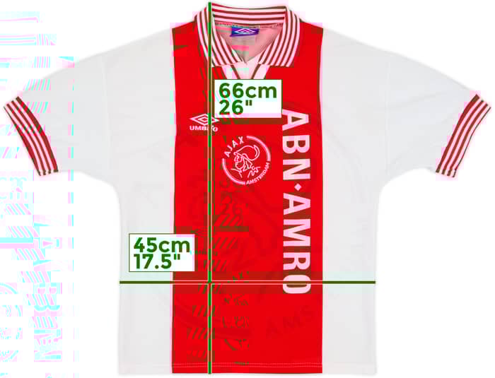 1996-97 Ajax Home Shirt - 9/10 - (Y)