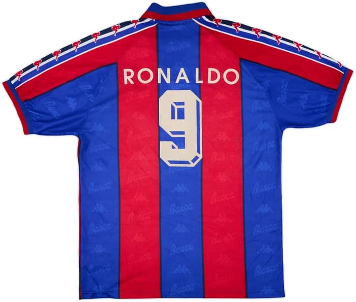 1995-97 Barcelona Home Shirt Ronaldo #9 - 8/10 - (L)