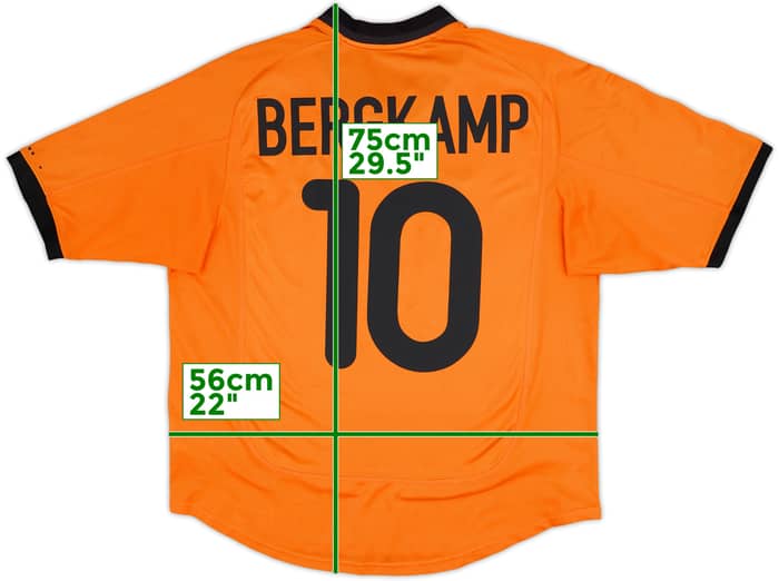 2000-02 Netherlands Home Shirt Bergkamp #10 - 8/10 - (XL)