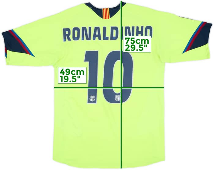 2005-06 Barcelona Away Shirt Ronaldinho #10 - 8/10 - (M)