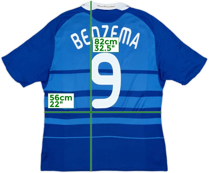 2008-09 France Home Shirt Benzema #9 - 8/10 - (L)