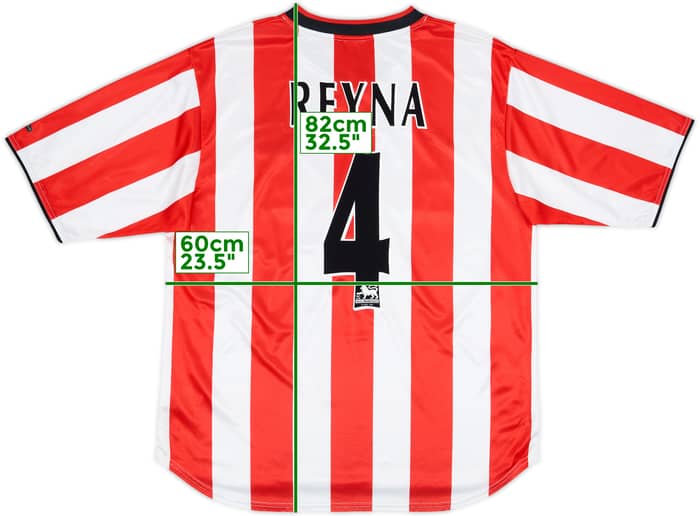 2000-02 Sunderland Home Shirt Reyna #4 - 8/10 - (XL)
