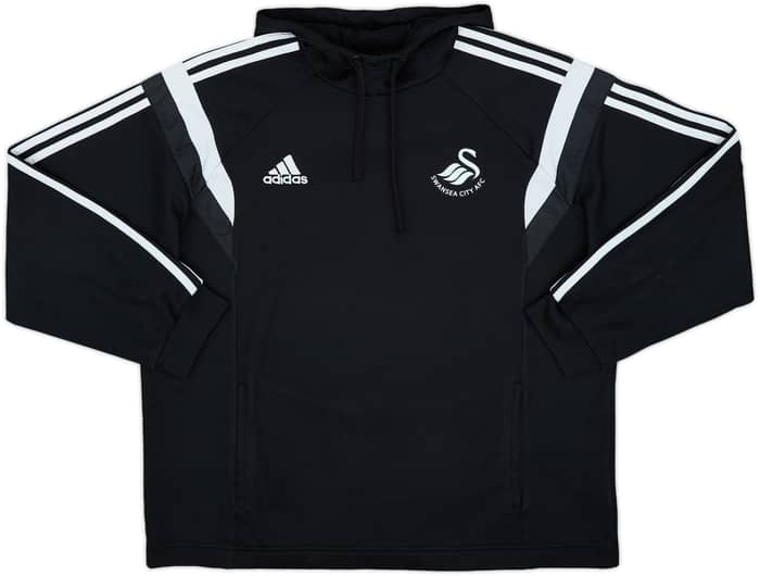 2014-15 Swansea adidas Hooded Sweat Top - 8/10 - (XL)