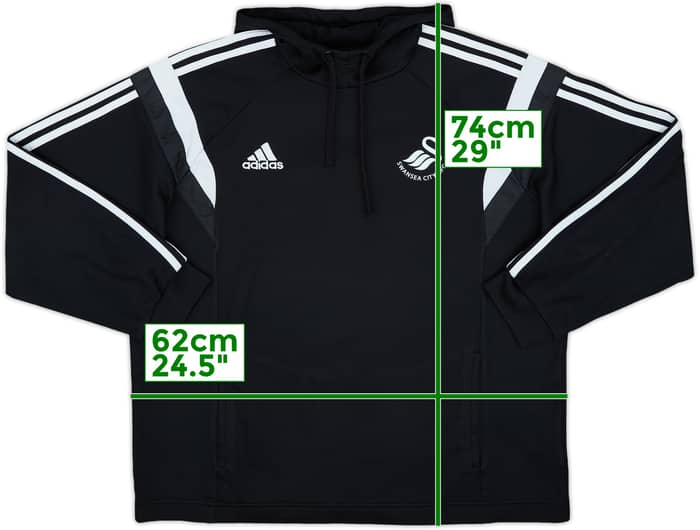 2014-15 Swansea adidas Hooded Sweat Top - 8/10 - (XL)