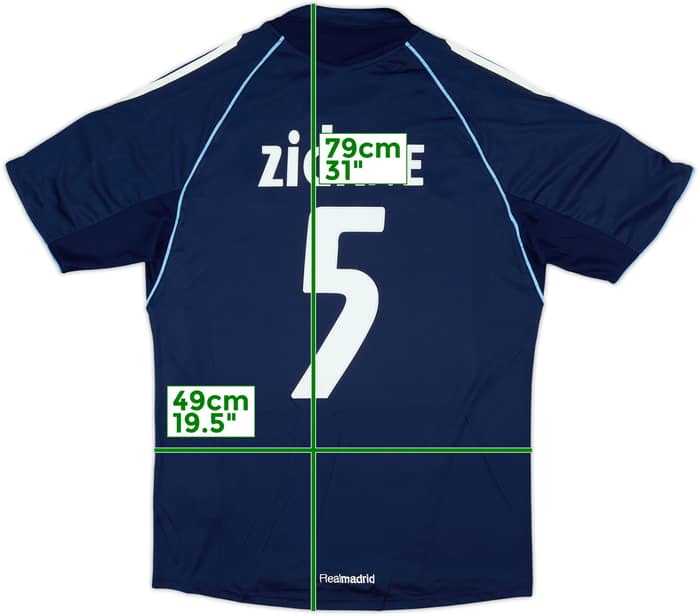 2005-06 Real Madrid Away Shirt Zidane #5 - 8/10 - (L)