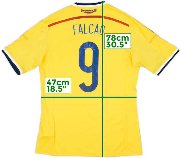 2014-15 Colombia Home Shirt Falcao #9 - 6/10 - (M)