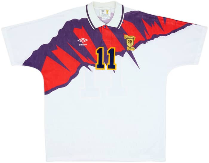 1991-93 Scotland Away Shirt McAllister #11 - 8/10 - (XL)