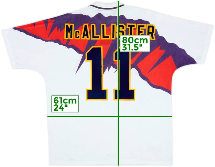 1991-93 Scotland Away Shirt McAllister #11 - 8/10 - (XL)