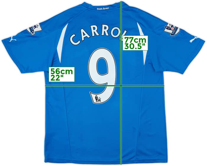 2010-11 Newcastle Away Shirt Carroll #9 - 6/10 - (L)