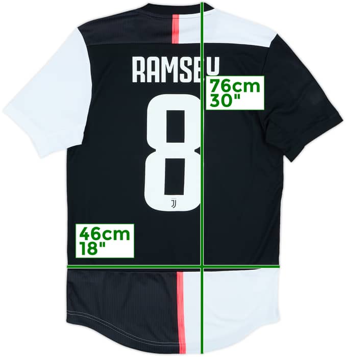 2019-20 Juventus Authentic Home Shirt Ramsey #8 - 10/10 - (S)