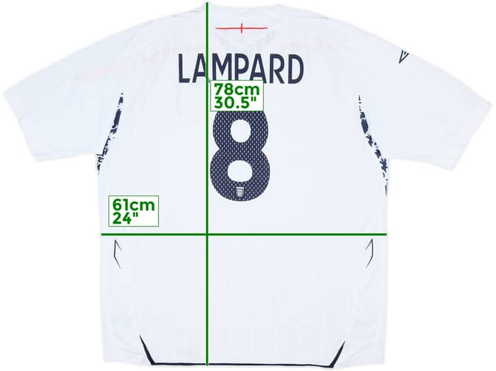 2007-09 England Home Shirt Lampard #8 (XXL)