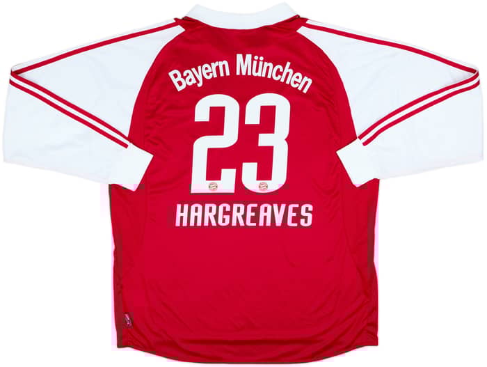 2004-05 Bayern Munich Home L/S Shirt Hargreaves #23 - 8/10 - (XL)