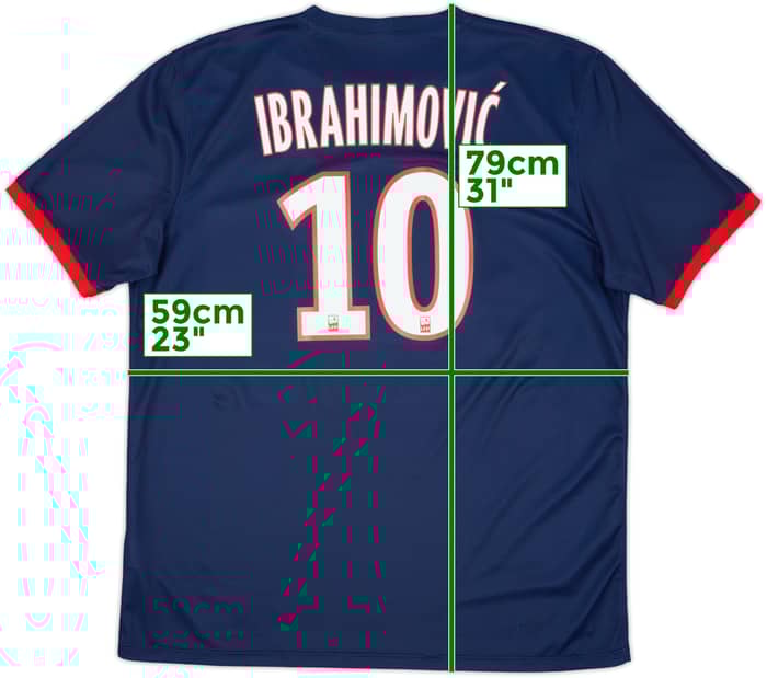2013-14 Paris Saint-Germain Home Shirt Ibrahimovic #10 - 8/10 - (XL)