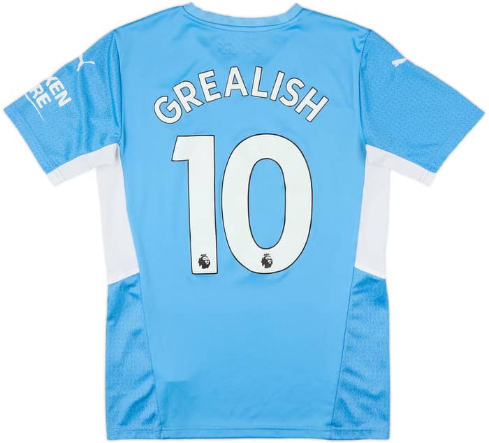 2021-22 Manchester City Home Shirt Grealish #10 - 7/10 - (S)