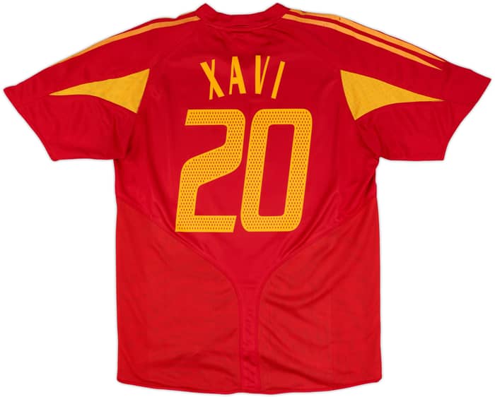 2004-06 Spain Home Shirt Xavi #20 - 7/10 - (XL)
