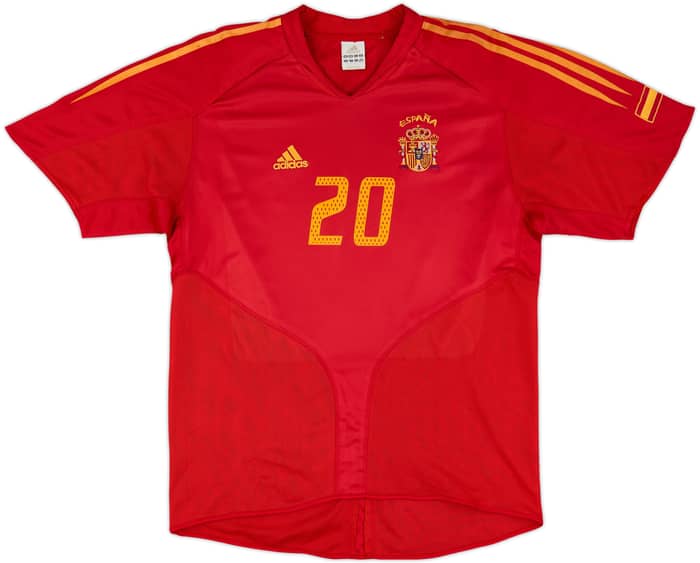 2004-06 Spain Home Shirt Xavi #20 - 7/10 - (XL)