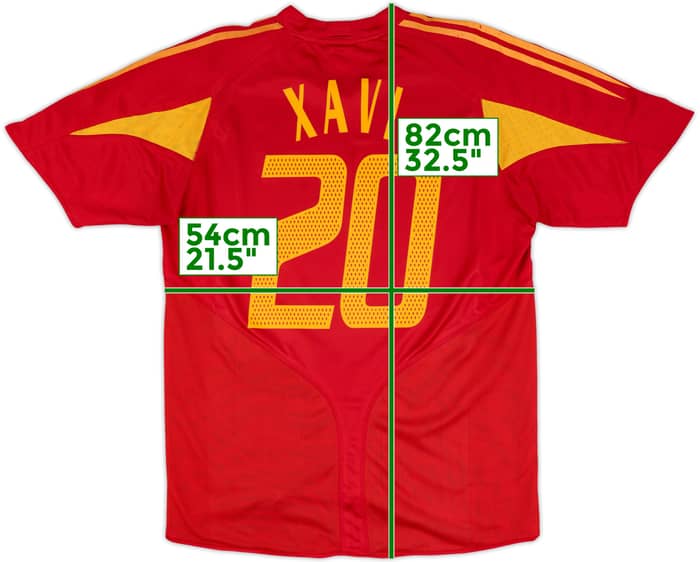 2004-06 Spain Home Shirt Xavi #20 - 7/10 - (XL)