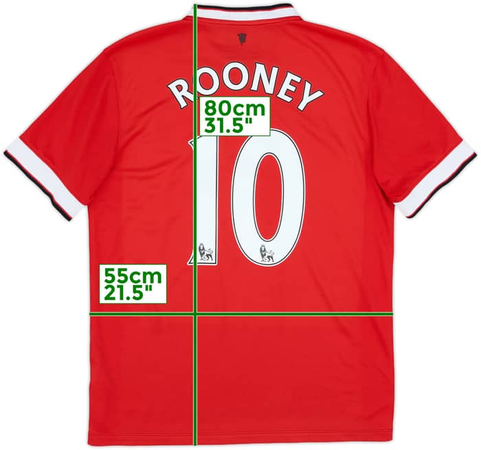 2014-15 Manchester United Home Shirt Rooney #10 - 5/10 - (M)
