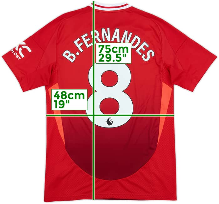 2024-25 Manchester United Home Shirt B.Fernandes #8 - 8/10 - (M)