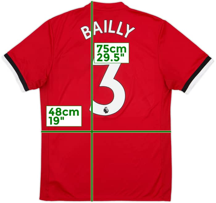 2017-18 Manchester United Home Shirt Bailly #3 - 8/10 - (M)