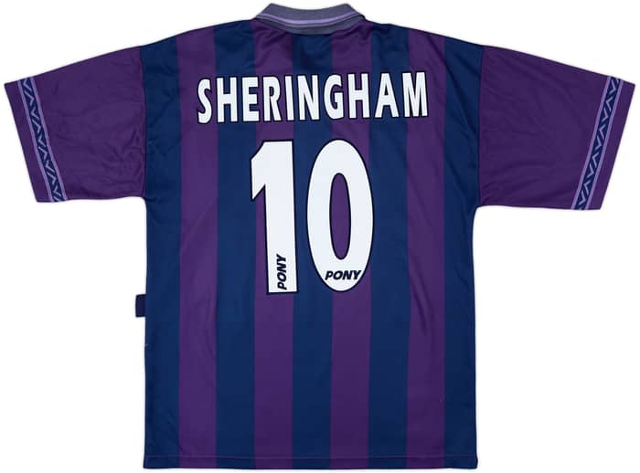 1995-97 Tottenham Away Shirt Sheringham #10 - 8/10 - (M)
