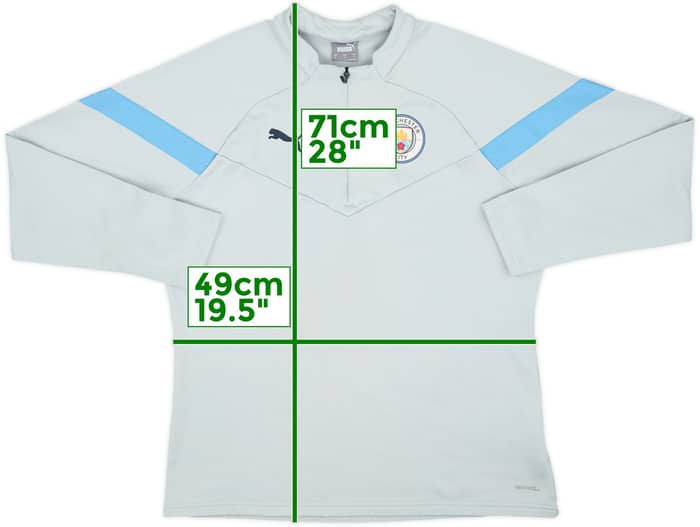 2022-23 Manchester City Puma 1/4 Zip Drill Top - 7/10 - (L)