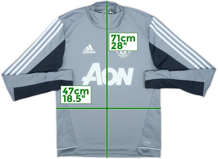 2017-18 Manchester United adidas Sweat Top - 8/10 - (S)