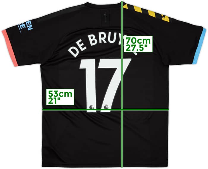 2019-20 Manchester City Away Shirt De Bruyne #17 - 9/10 - (L)