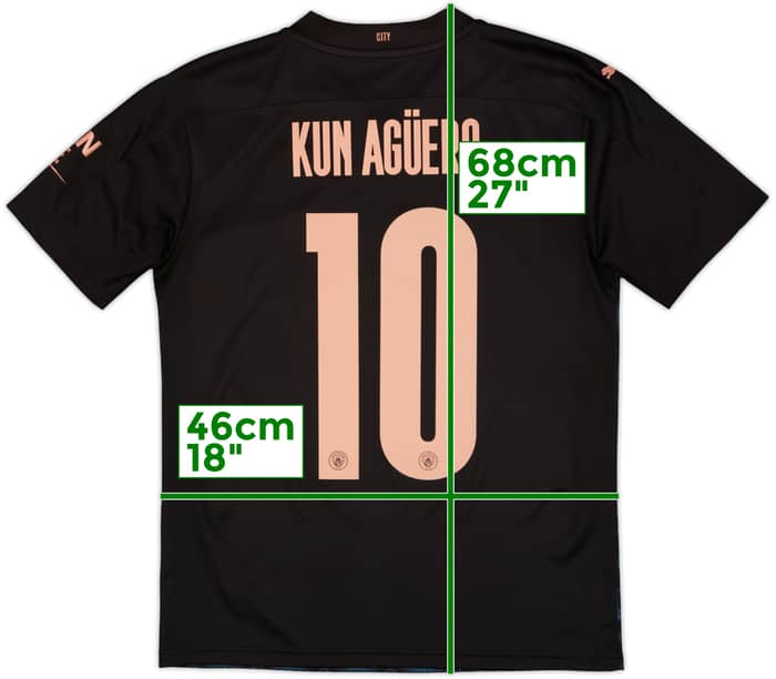 2020-21 Manchester City Away Shirt Kun Aguero #10 - 10/10 - (S)